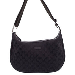 Gucci GG Monogram Half Moon Hobo bag black monogram canvas